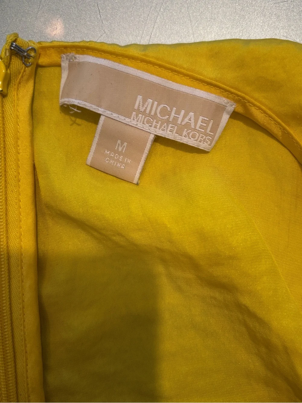Michael Kors Bright Yellow Ruffle-Front Sleeveless Camisole